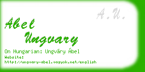 abel ungvary business card